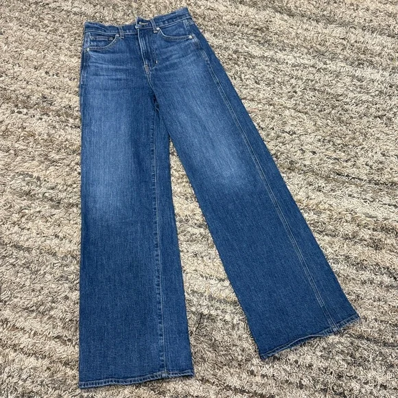 Veronica Beard Taylor wide leg relaxed, fit high-rise jeans size 25 - Picture 2 of 11